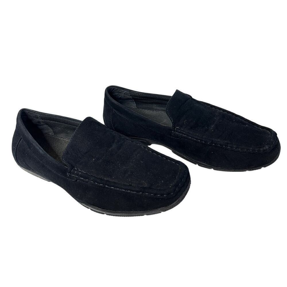 Dexter Size 9 Men Black Suede Slip On Flat Loafers Shoes Business Casual Travel